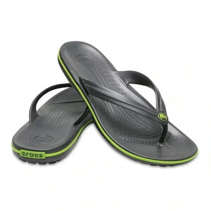 Crocs Crocband Flip Grey Lime  Green